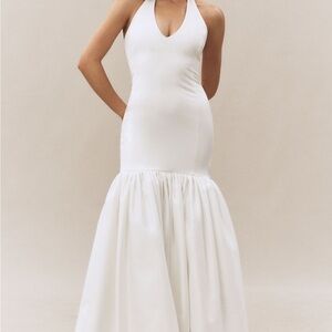 Delfi Isha Halter Fit & Flare Maxi Dress